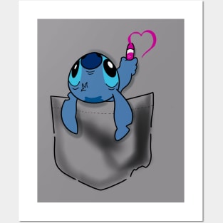 Cute pocket Stitch 2 Posters and Art